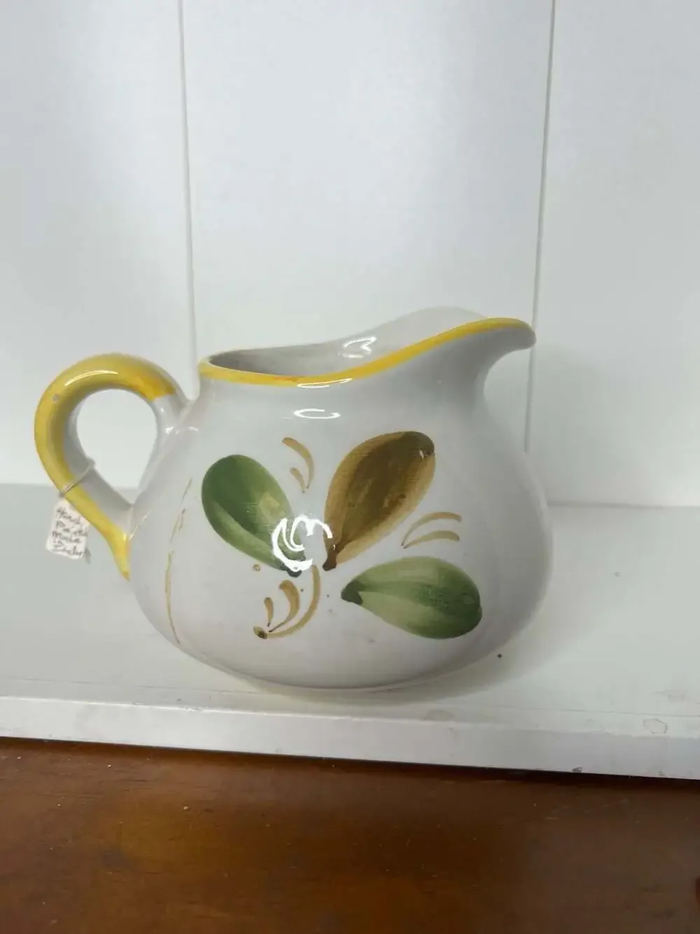 Vintage Hand Painted Floral Ceramic Pitcher Made in Italy for FTD